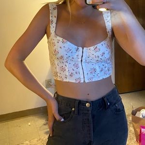 Princess polly floral corset tank top